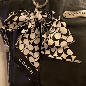 Coach Black Monogram Scarf